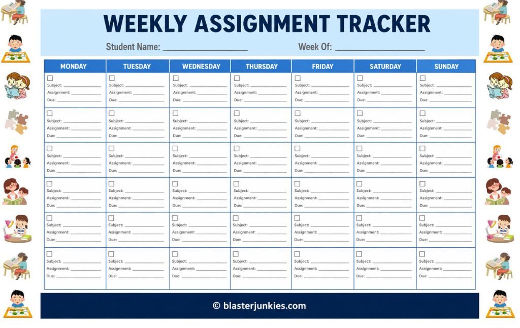 The Student Assignment Tracker Template: The Printable That Teaches Kids to Own Their Schoolwork