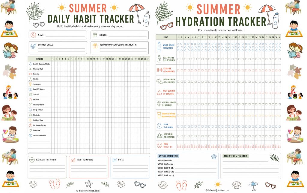 Summer Habit Tracker for Kids: A Fun Way to Build Healthy Routines All Season Long