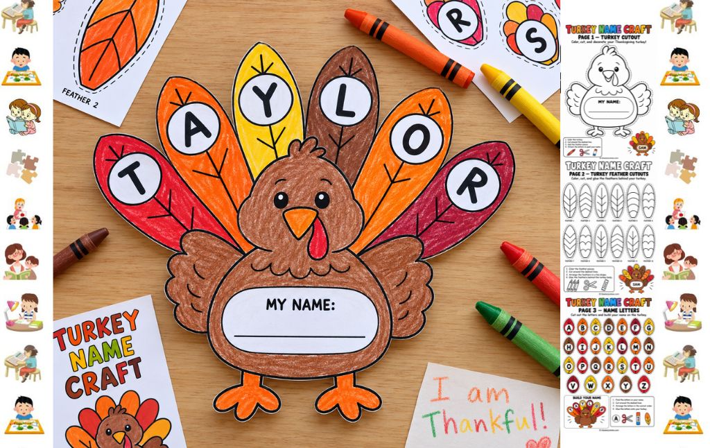 Turkey Name Craft Printables