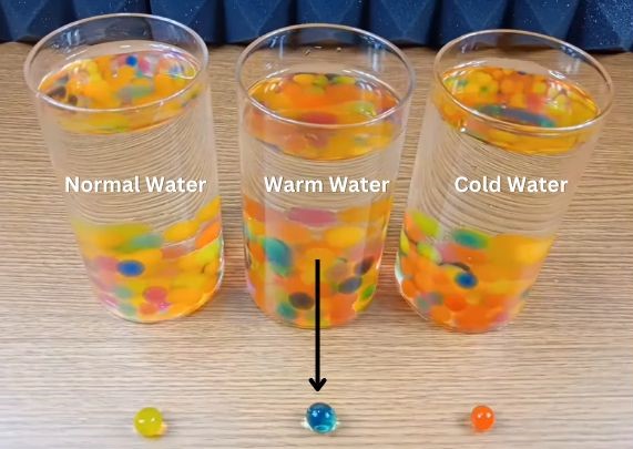 Lukewarm water has been used to make Orbeez bigger