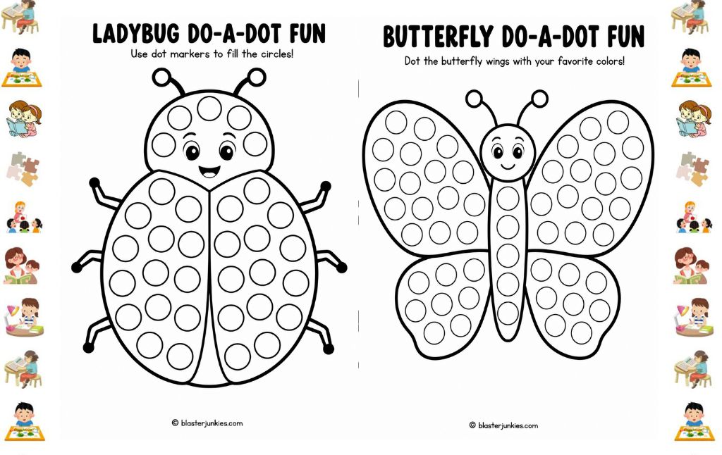 Dotting with Bugs: Hands On Fine Motor Activities for Preschoolers
